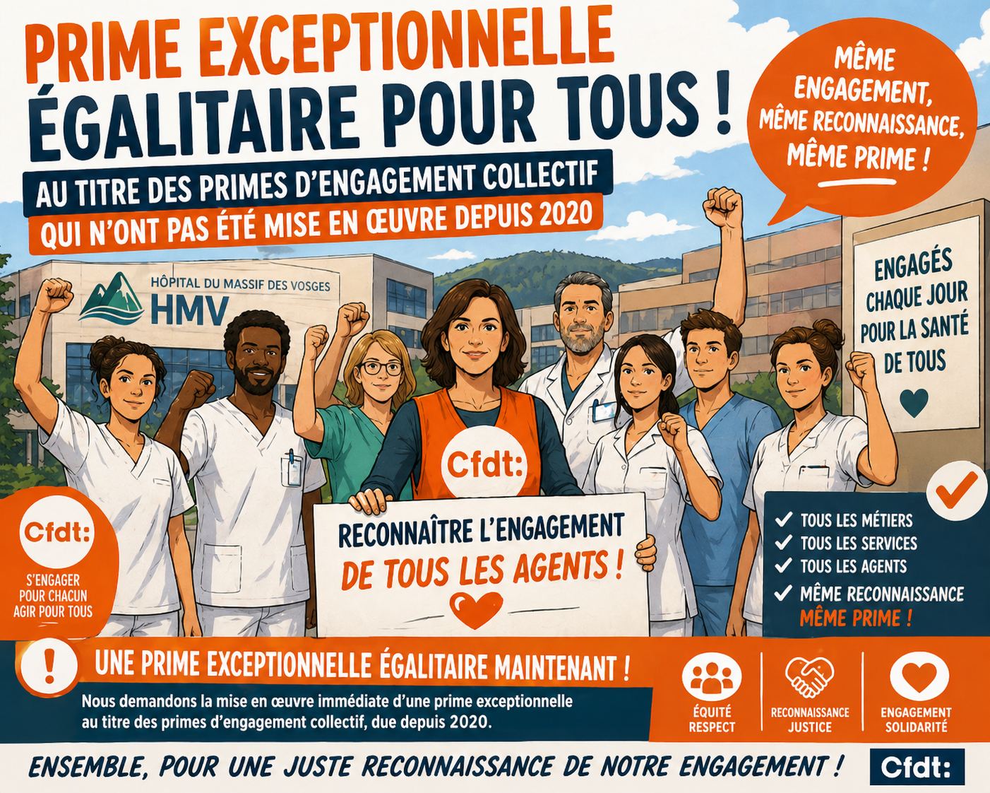 Prime d’engagement collectif : Pour une reconnaissance égalitaire de l’ensemble des agents