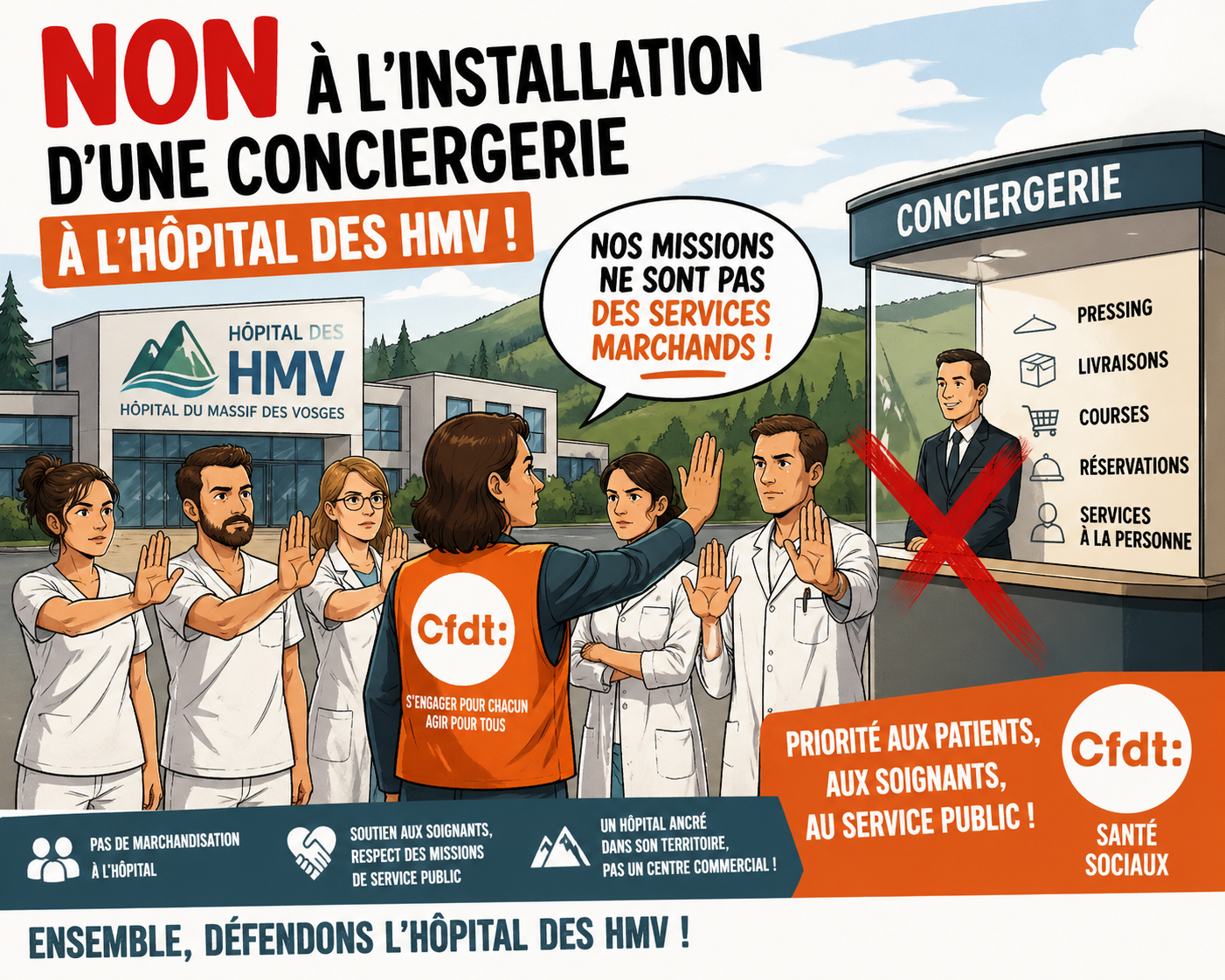 Conciergerie privé : la CFDT HMV alerte sur un projet opaque, inégalitaire et sans garanties