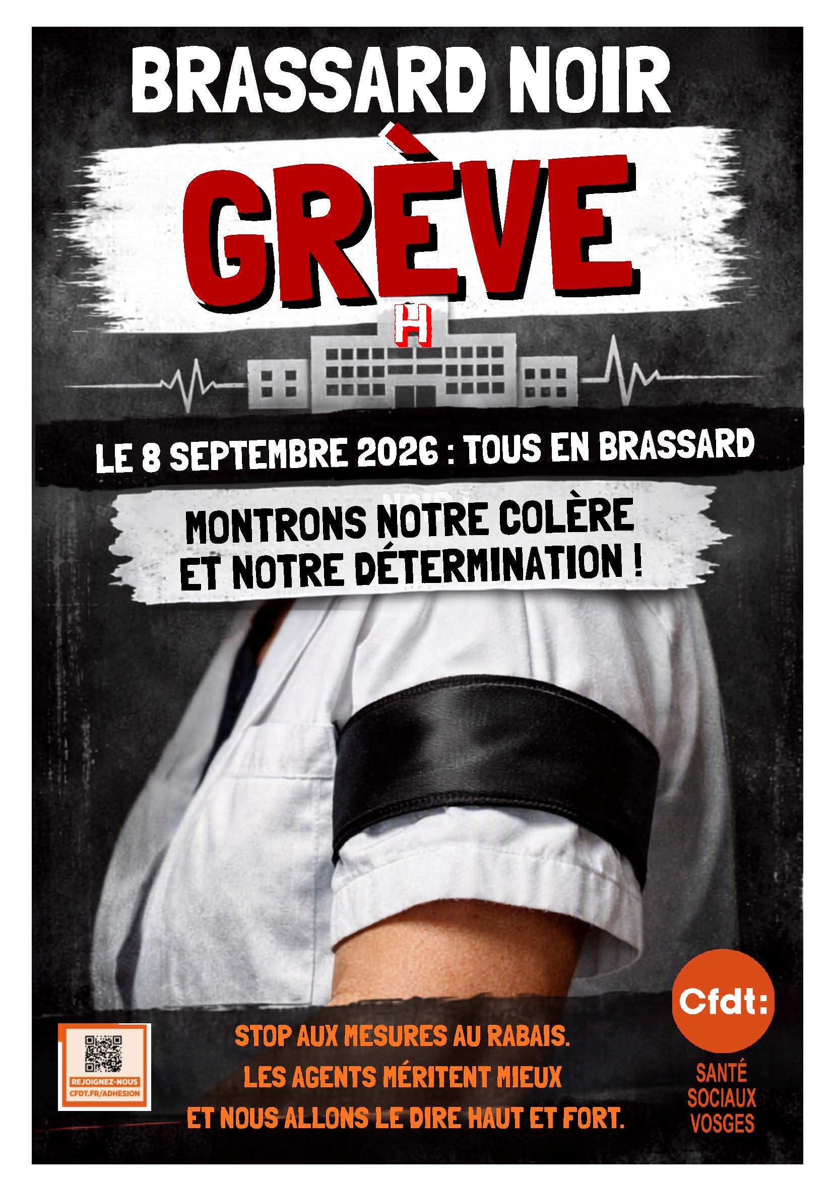 8 septembre : Mobilisés par le port du brassard noir dans notre établissement !